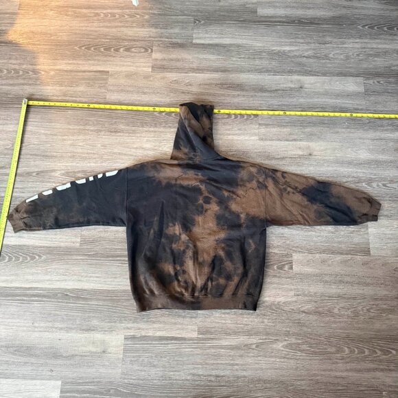 Popular Poison Tokyo Floral Graphic Hoodie XL • Bleach Dyed Streetwear - Picture 2 of 3